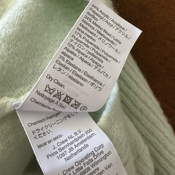 J. Crew Mint Green V-Neck Women's Sweater BB400 size Large NWT - Picture 8 of 8